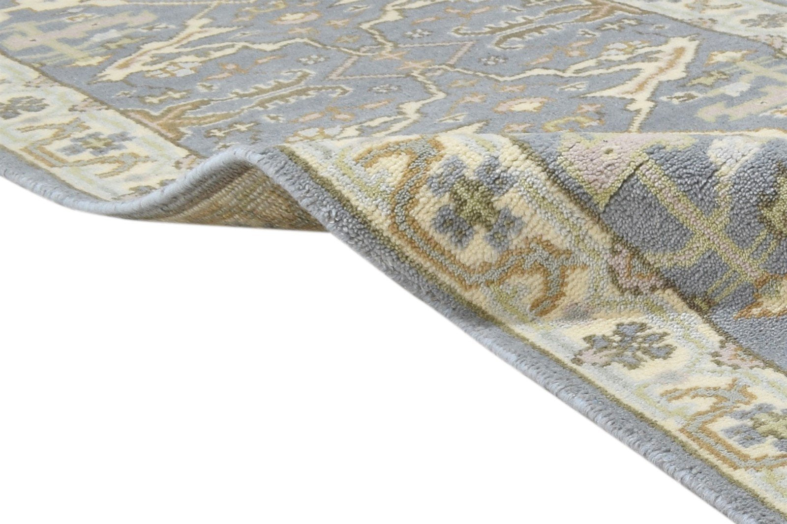 2'6 X 8' Rug Wool Grey Persian Hand Knotted Oushak Oriental Small Runner   7864831312021