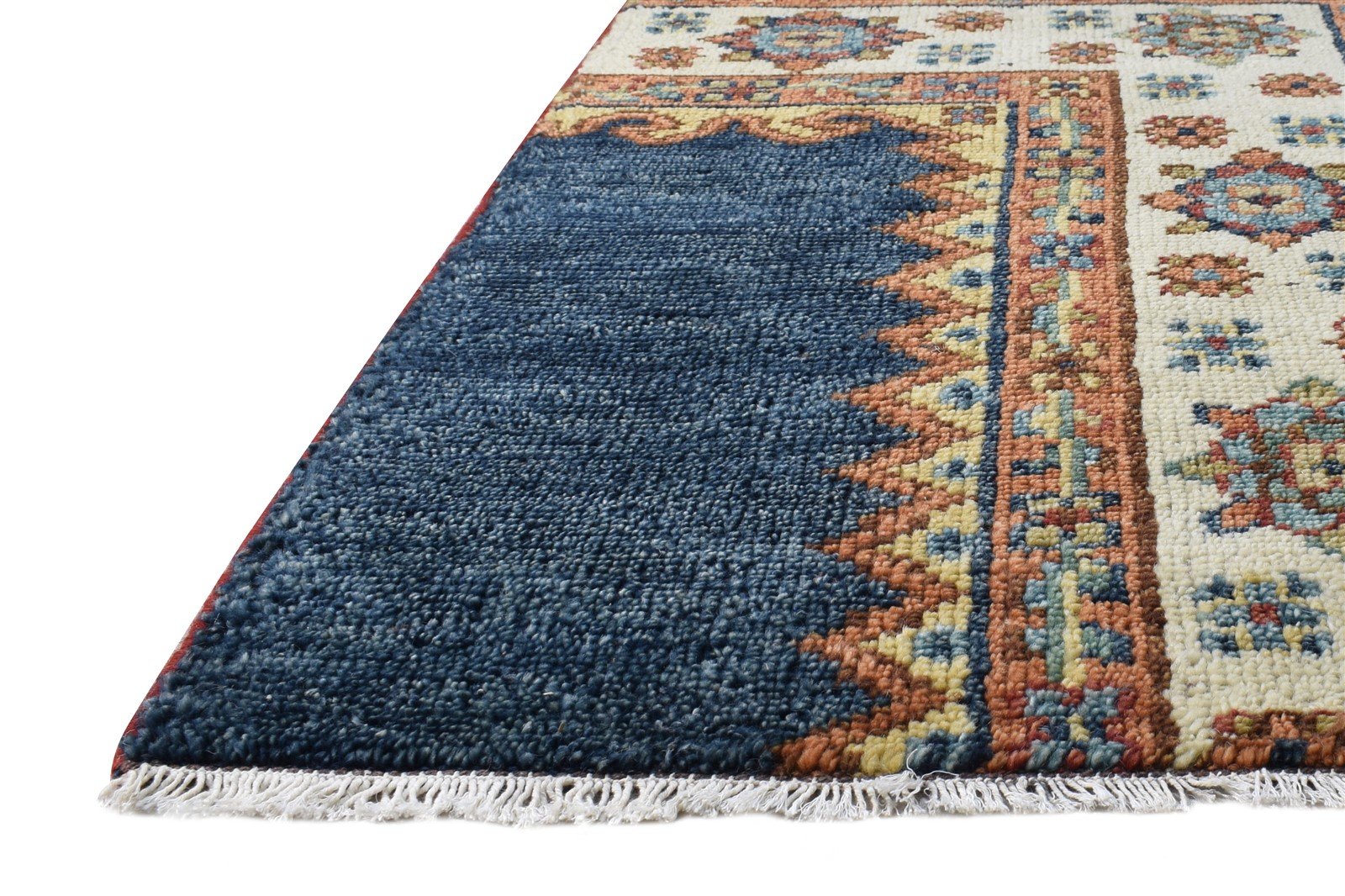 2'6"x4 Rug New Zealand Wool Navy Blue Persian Hand Knotted Oushak Oriental Small   7865179275413