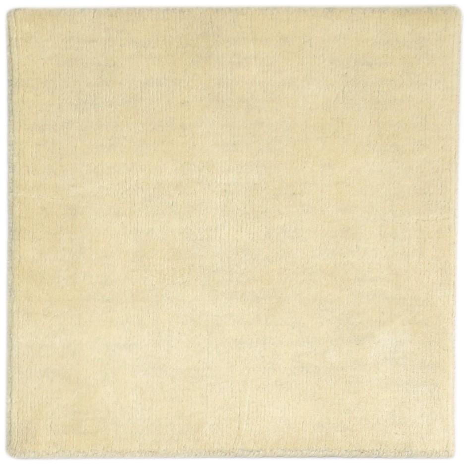 2' X 2' Rug Wool Beige Modern Handloom Scandinavian Solid Small Carpet   7864129716373
