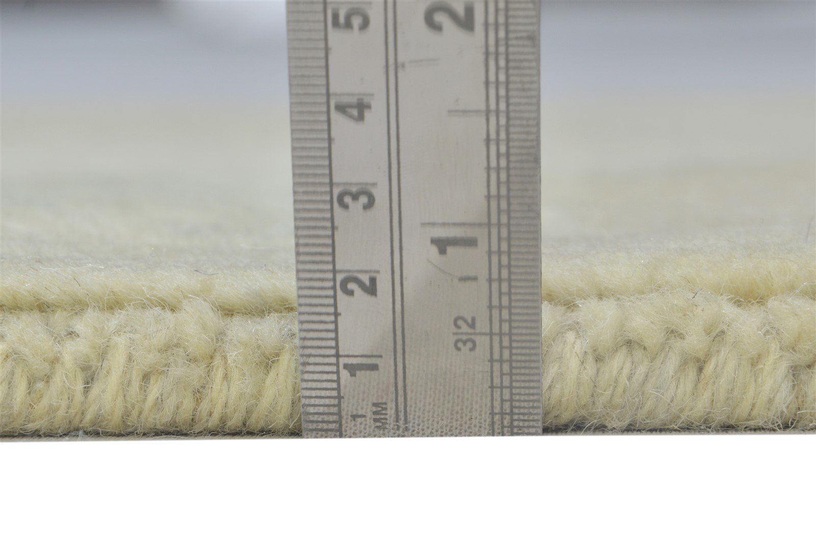 2' X 2' Rug Wool Beige Modern Handloom Scandinavian Solid Small Carpet   7864129716373