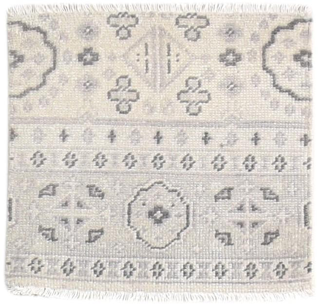 2' X 2' Rug Wool Beige Persian Hand Knotted Bokhara Oriental Small Carpet   7865161875605