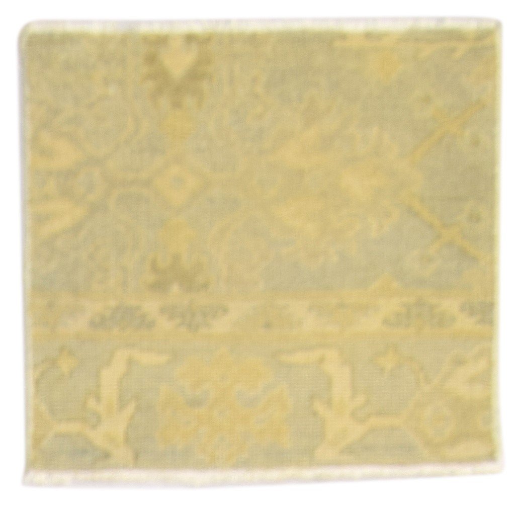 2' X 2' Rug Wool Beige Persian Hand Knotted Oushak Oriental Small Carpet   7864121458837