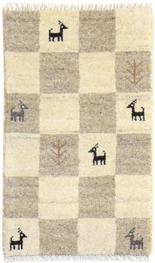 2' X 2' Rug Wool Beige Southwestern Hand Knotted Gabbeh Tribal Small Carpet   7865101648021