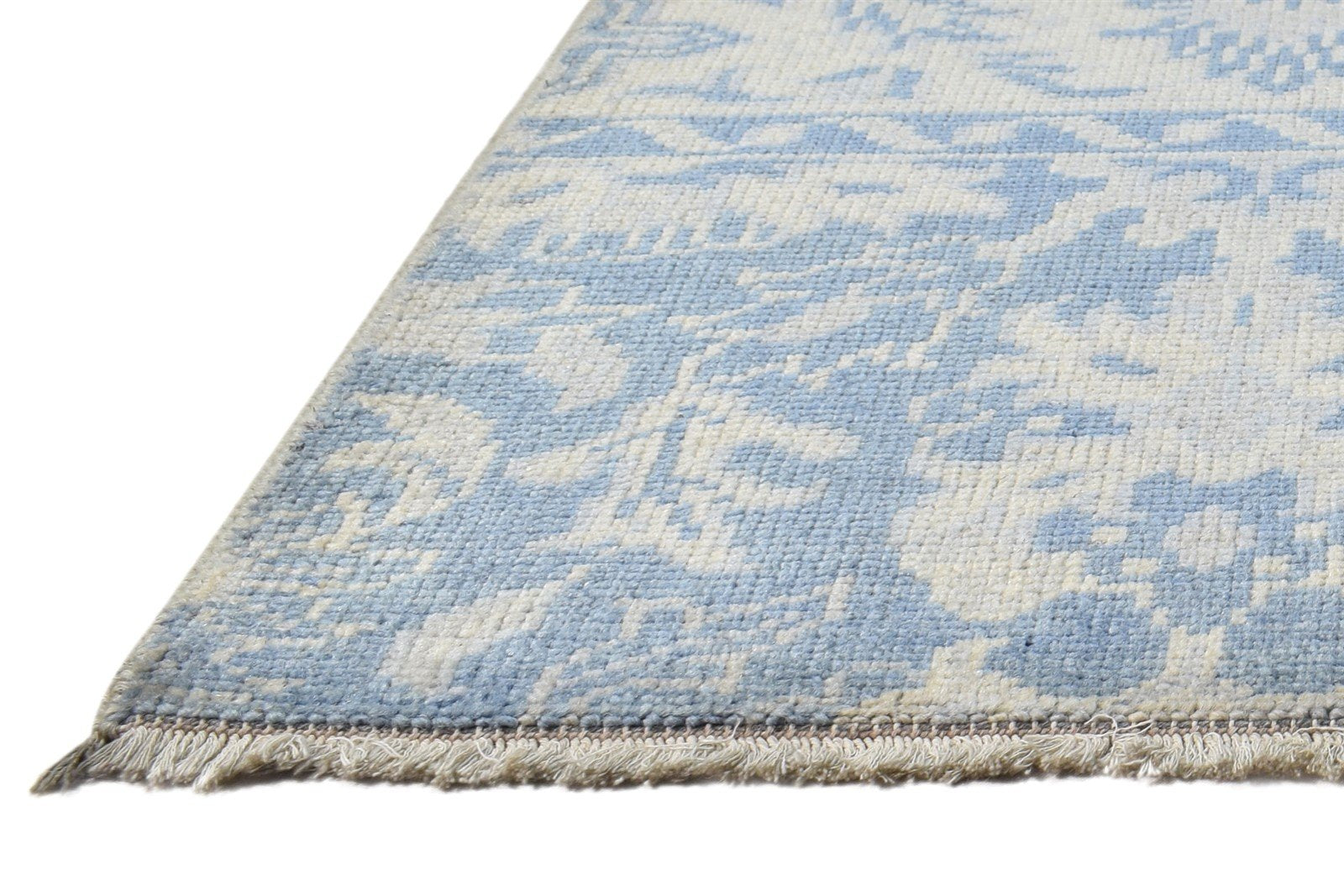 2' X 2' Rug Wool Blue Persian Hand Knotted Oushak Oriental Small Carpet   7864925257877