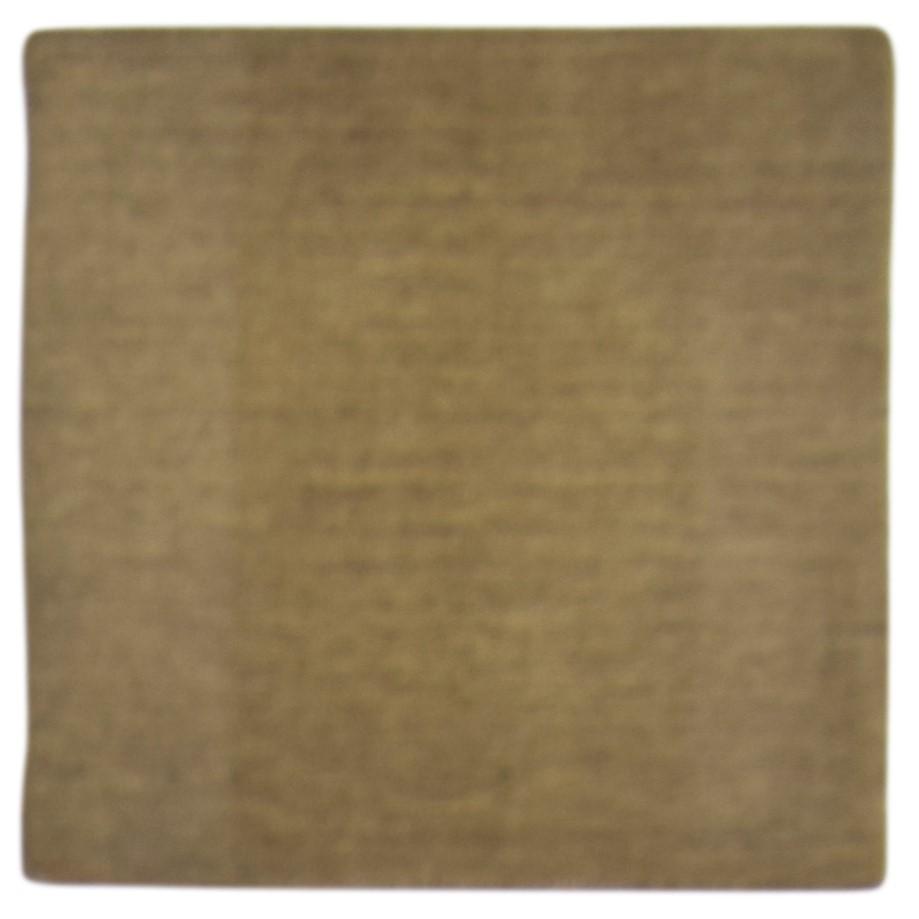 2' X 2' Rug Wool Brown Modern Handloom Scandinavian Solid Small Carpet   7864126865557