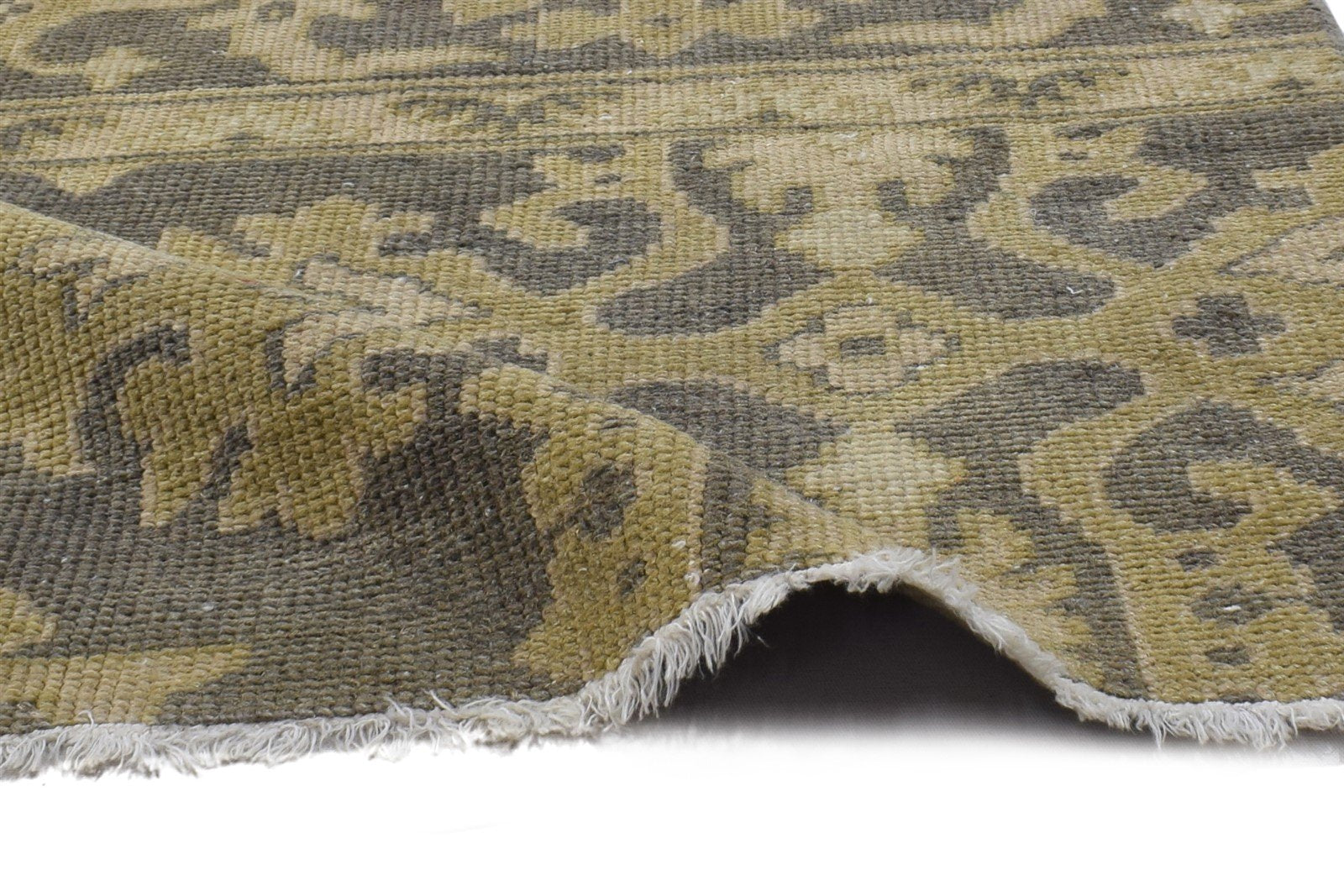 2' X 2' Rug Wool Charcoal Persian Hand Knotted Oushak Oriental Small Carpet   7864120082581