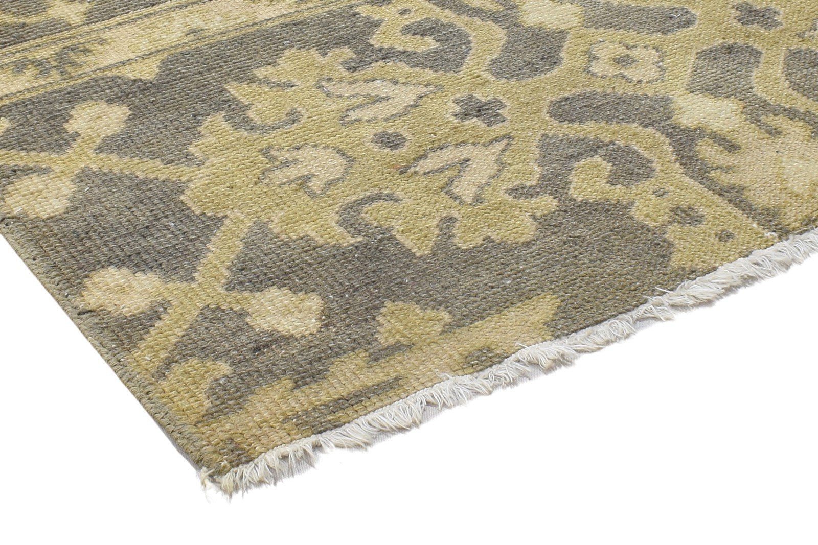 2' X 2' Rug Wool Charcoal Persian Hand Knotted Oushak Oriental Small Carpet   7864120082581