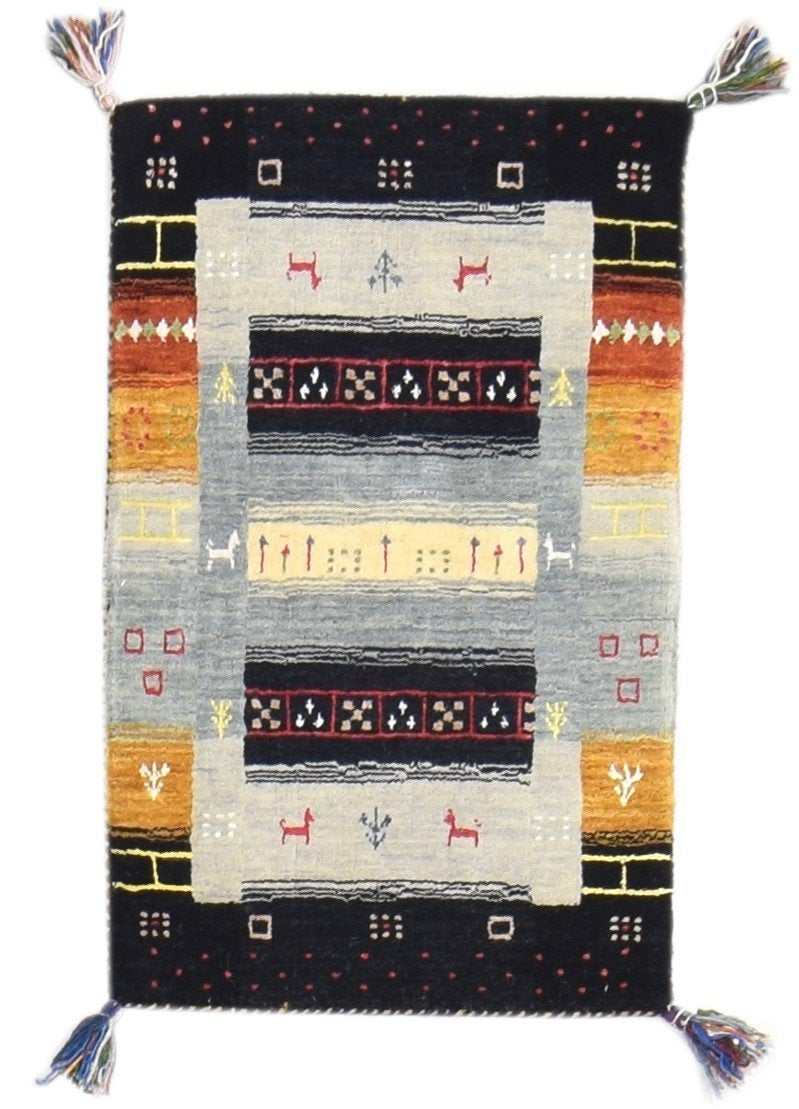 2' X 2' Rug Wool Colorful Persian Handloom Gabbeh Oriental Small Carpet   7864817647765