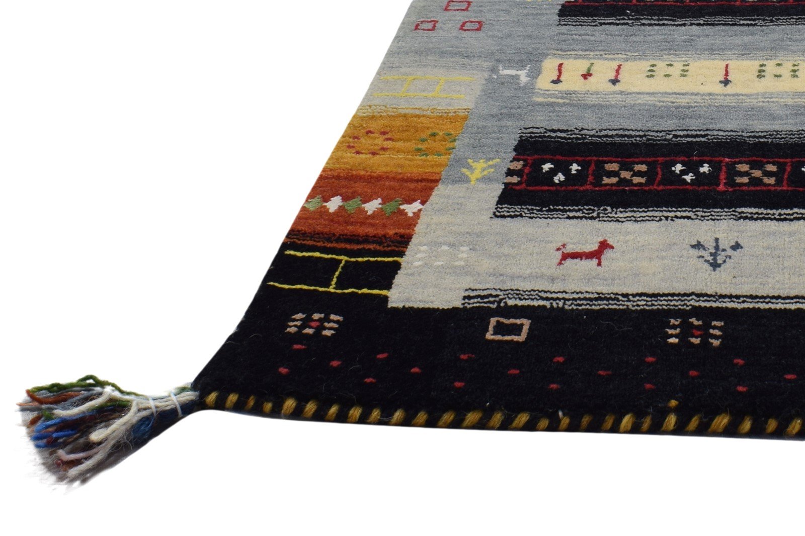 2' X 2' Rug Wool Colorful Persian Handloom Gabbeh Oriental Small Carpet   7864817647765