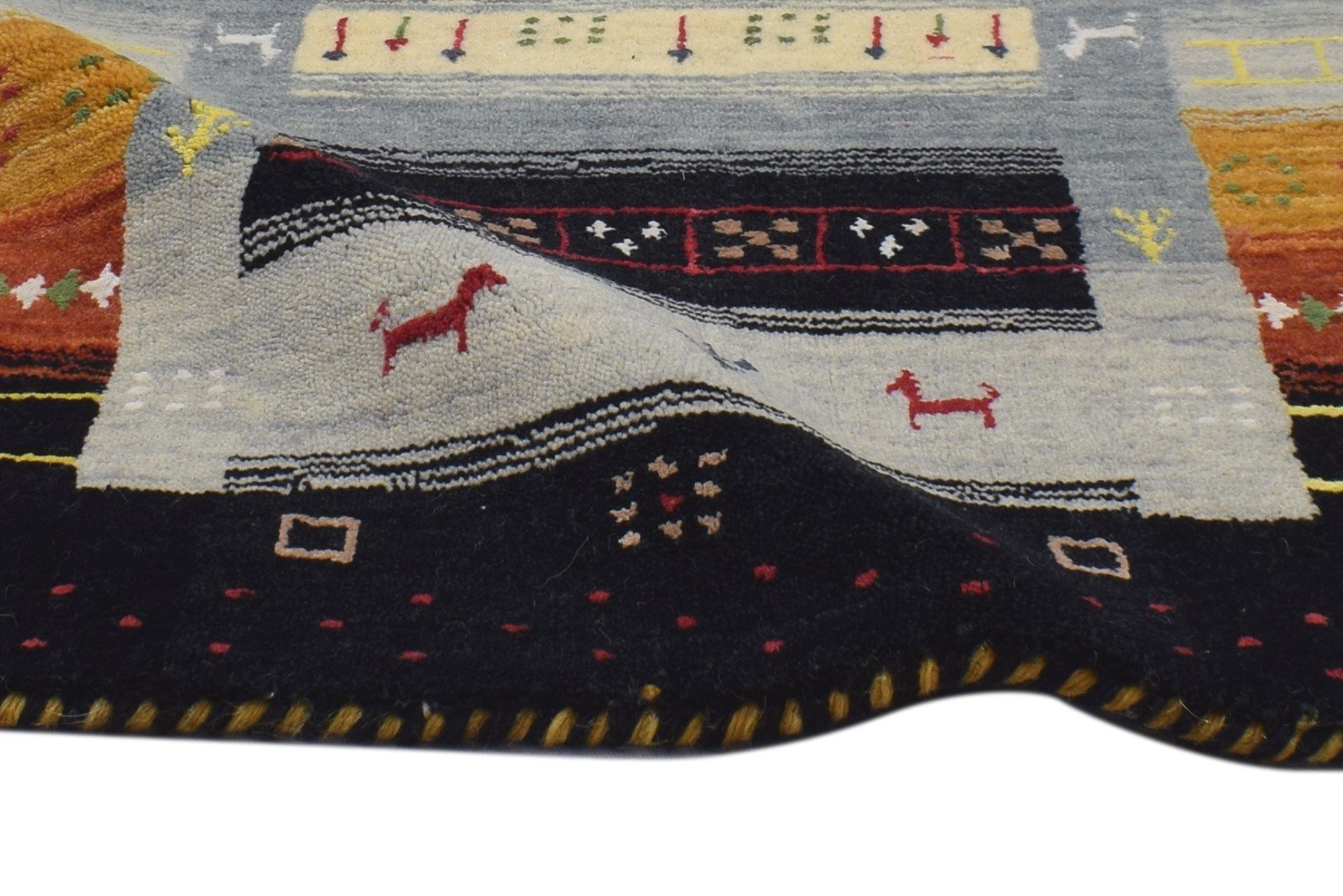 Cloris 2' X 2' Rug Wool Colorful Persian Handloom Gabbeh Oriental   7864817647765