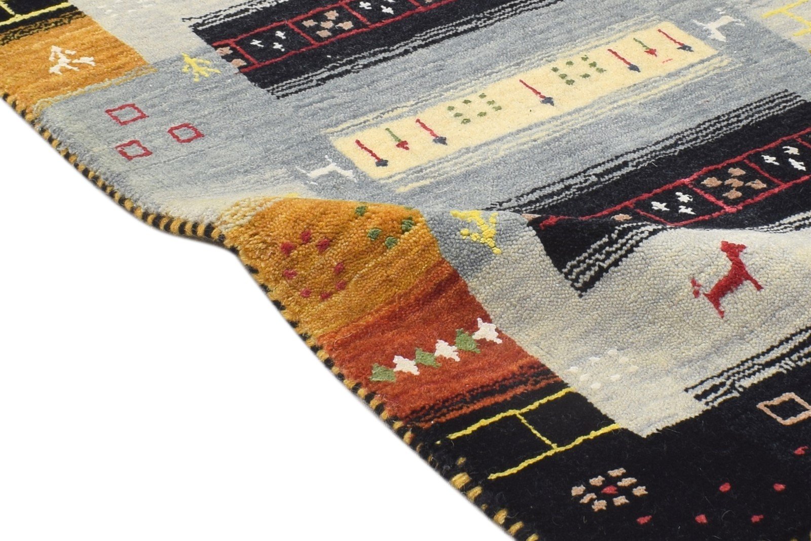 Cloris 2' X 2' Rug Wool Colorful Persian Handloom Gabbeh Oriental   7864817647765