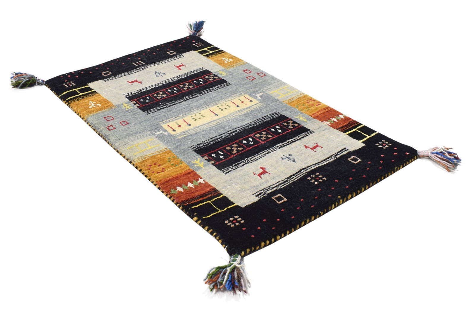 Cloris 2' X 2' Rug Wool Colorful Persian Handloom Gabbeh Oriental   7864817647765