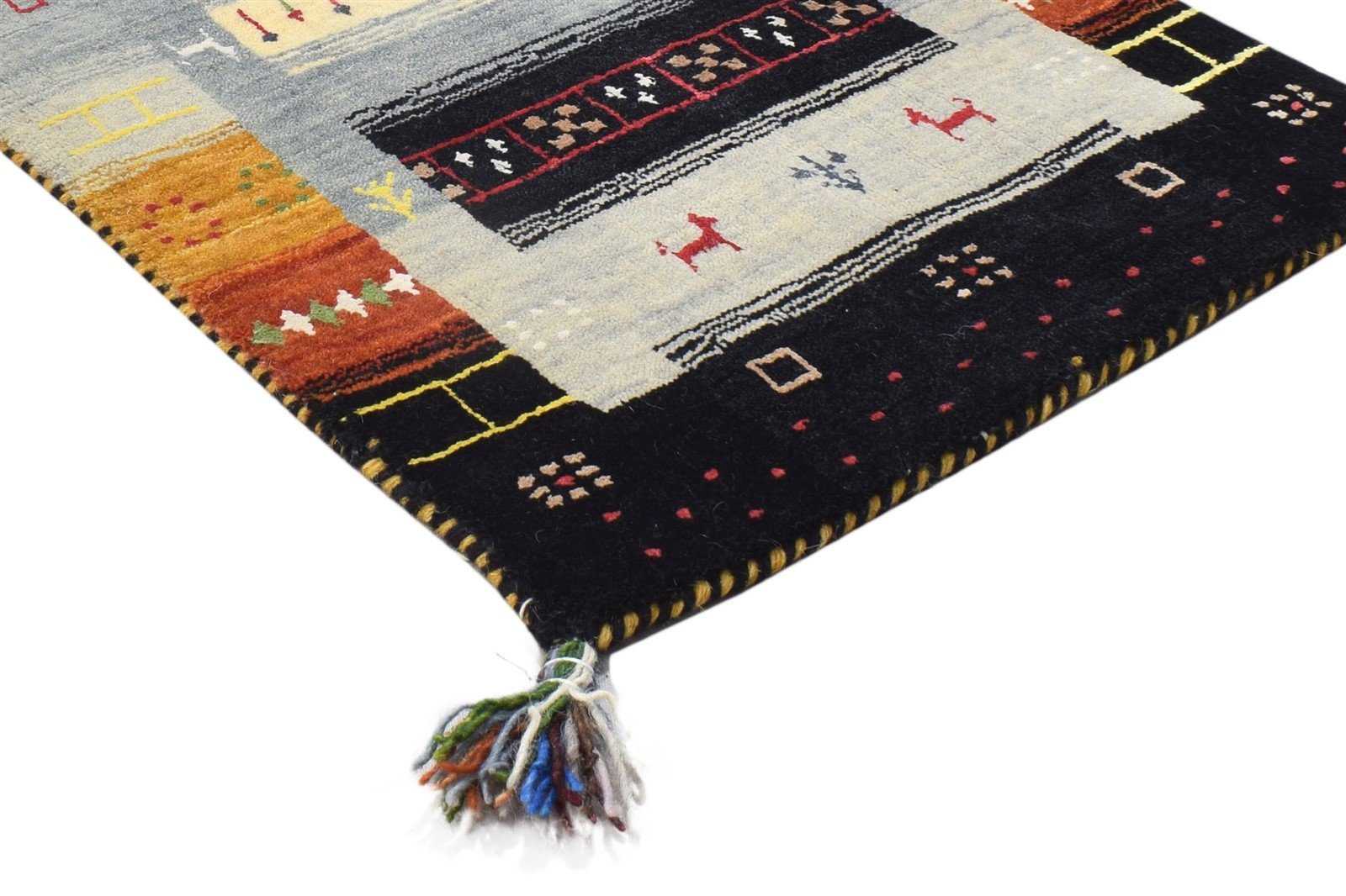 Cloris 2' X 2' Rug Wool Colorful Persian Handloom Gabbeh Oriental   7864817647765