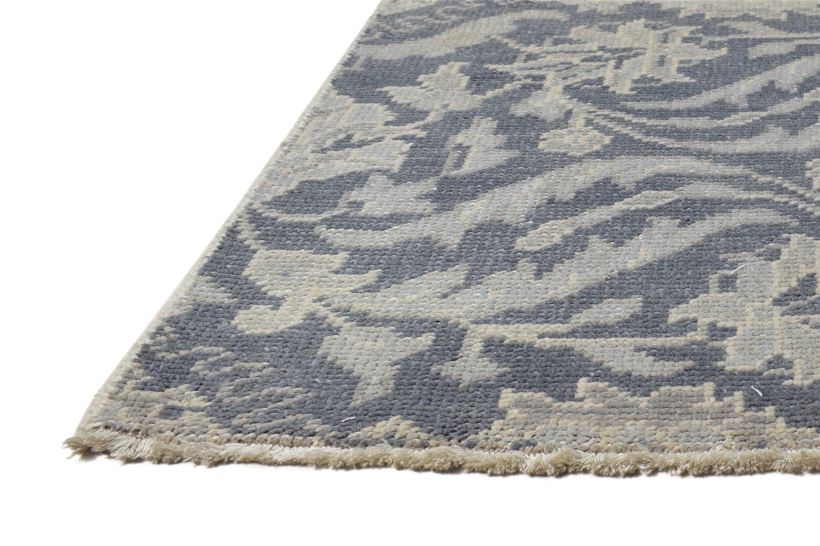2' X 2' Rug Wool Dark Grey Persian Hand Knotted Agra Oriental Small Carpet   7864929288341