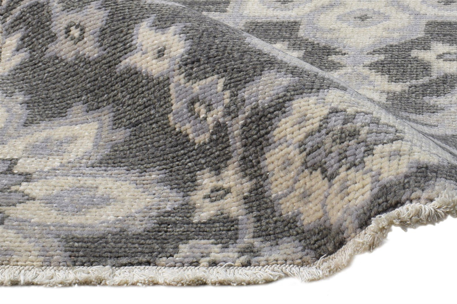 Candi 2' X 2' Rug Wool Dark Grey Persian Hand Knotted Oushak Oriental   7865158500501