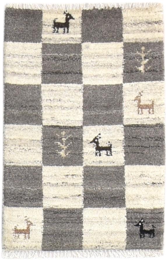 2' X 2' Rug Wool Grey Southwestern Hand Knotted Gabbeh Tribal Small Carpet   7865103581333