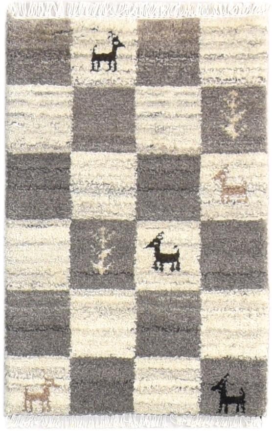 2' X 2' Rug Wool Grey Southwestern Hand Knotted Gabbeh Tribal Small Carpet   7865102205077