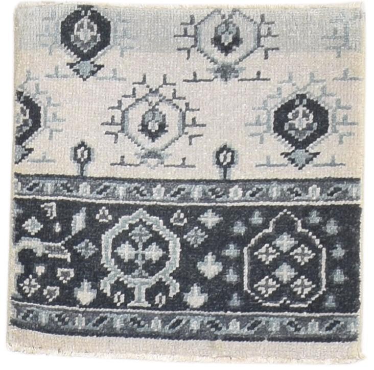 2' X 2' Rug Wool Sand Persian Hand Knotted Bokhara All-Over Small Carpet   7864843174037