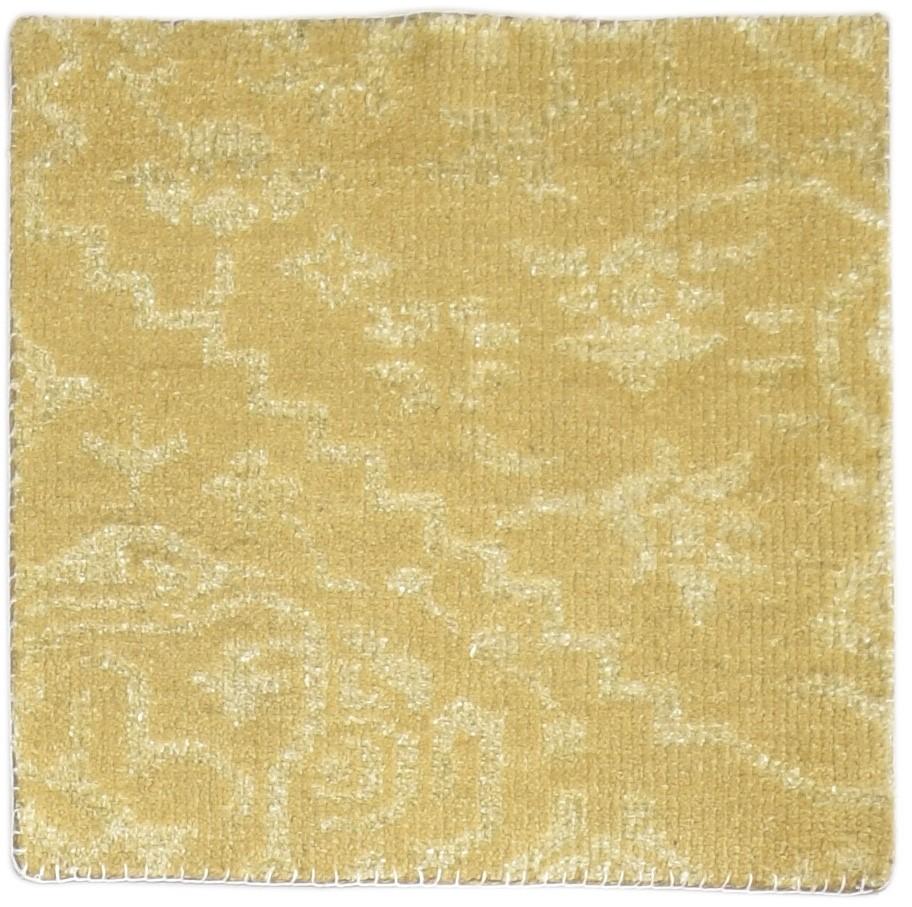 2' X 2' Rug Wool / Silk Beige Modern Hand Knotted Moroccan Trellis Small Carpet   7864124342421