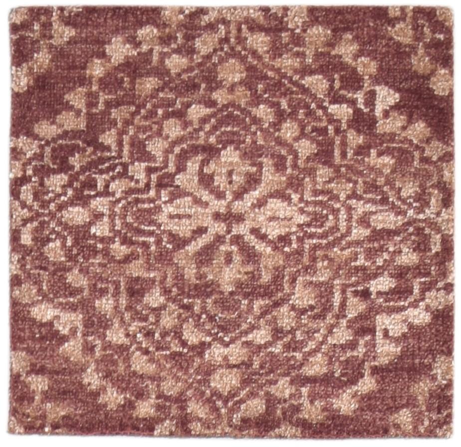 2' X 2' Rug Wool / Silk Red Modern Hand Knotted Moroccan Trellis Small Carpet   7864129421461