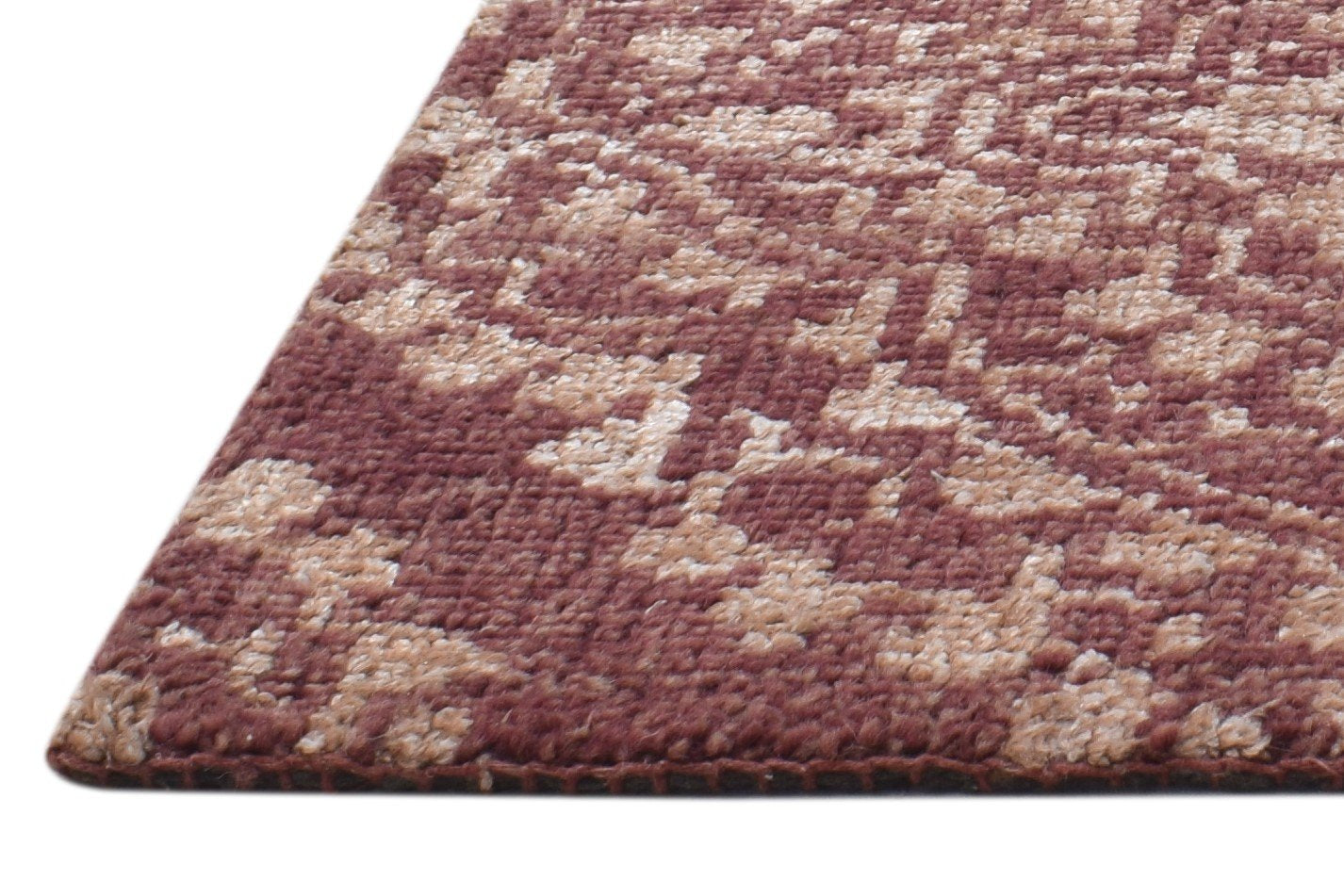 2' X 2' Rug Wool / Silk Red Modern Hand Knotted Moroccan Trellis Small Carpet   7864129421461