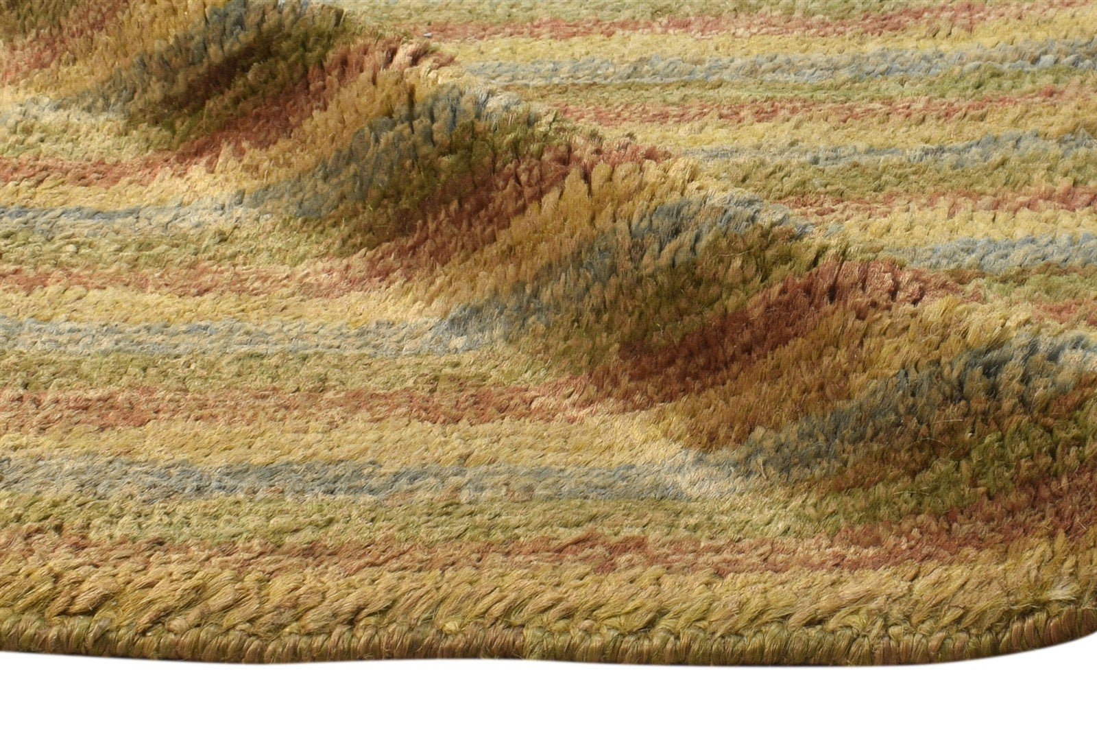 2' X 3' Rug Hemp Brown Modern Hand Knotted American Abstract Small Carpet   7865141231765