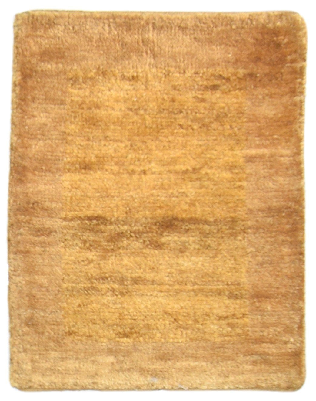 2' X 3' Rug Jute Gold Modern Hand Knotted Scandinavian Solid Small Carpet   7864100389013