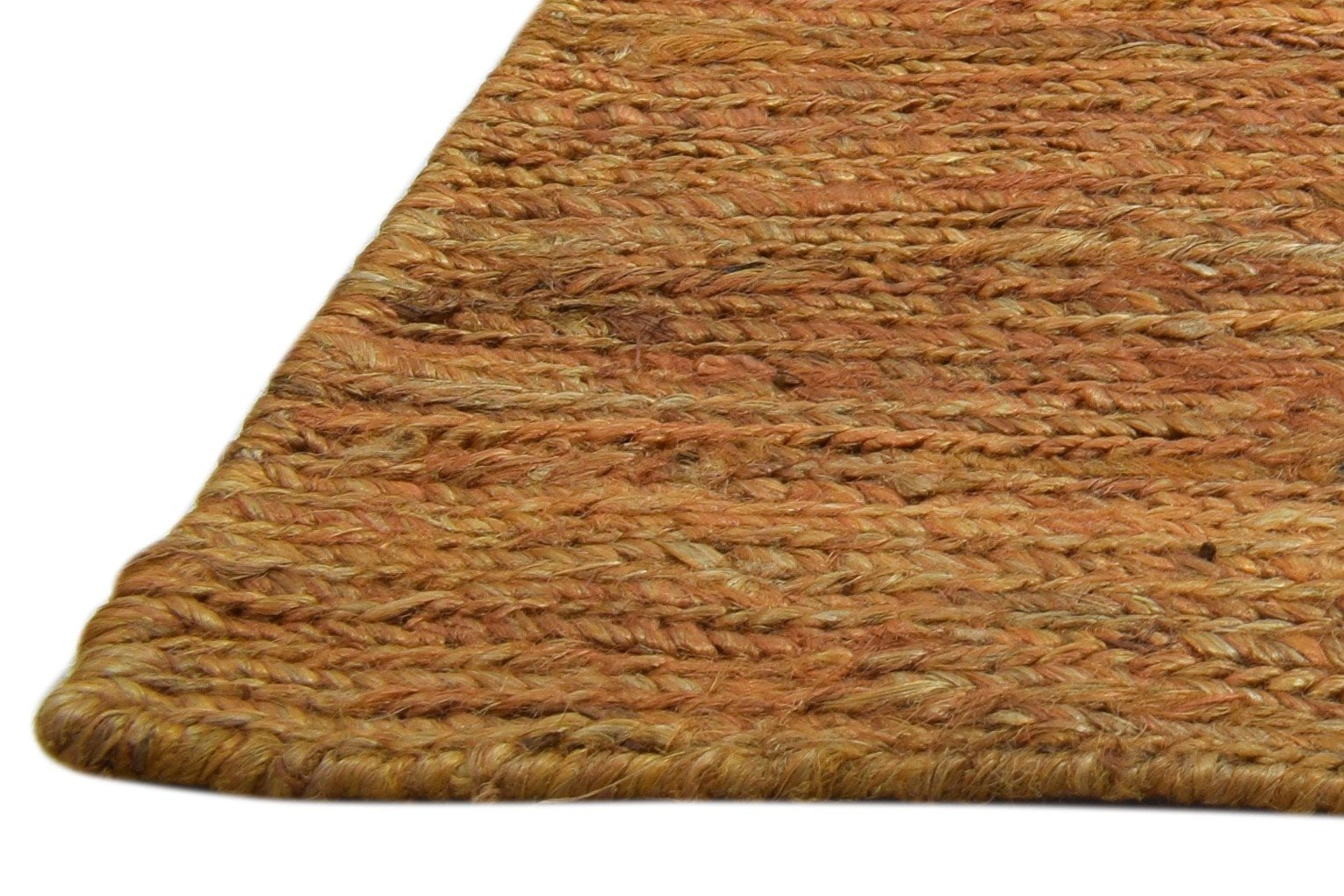 2' X 3' Rug Jute Rust Modern Hand Knotted Scandinavian Solid Small Carpet   7860703297685