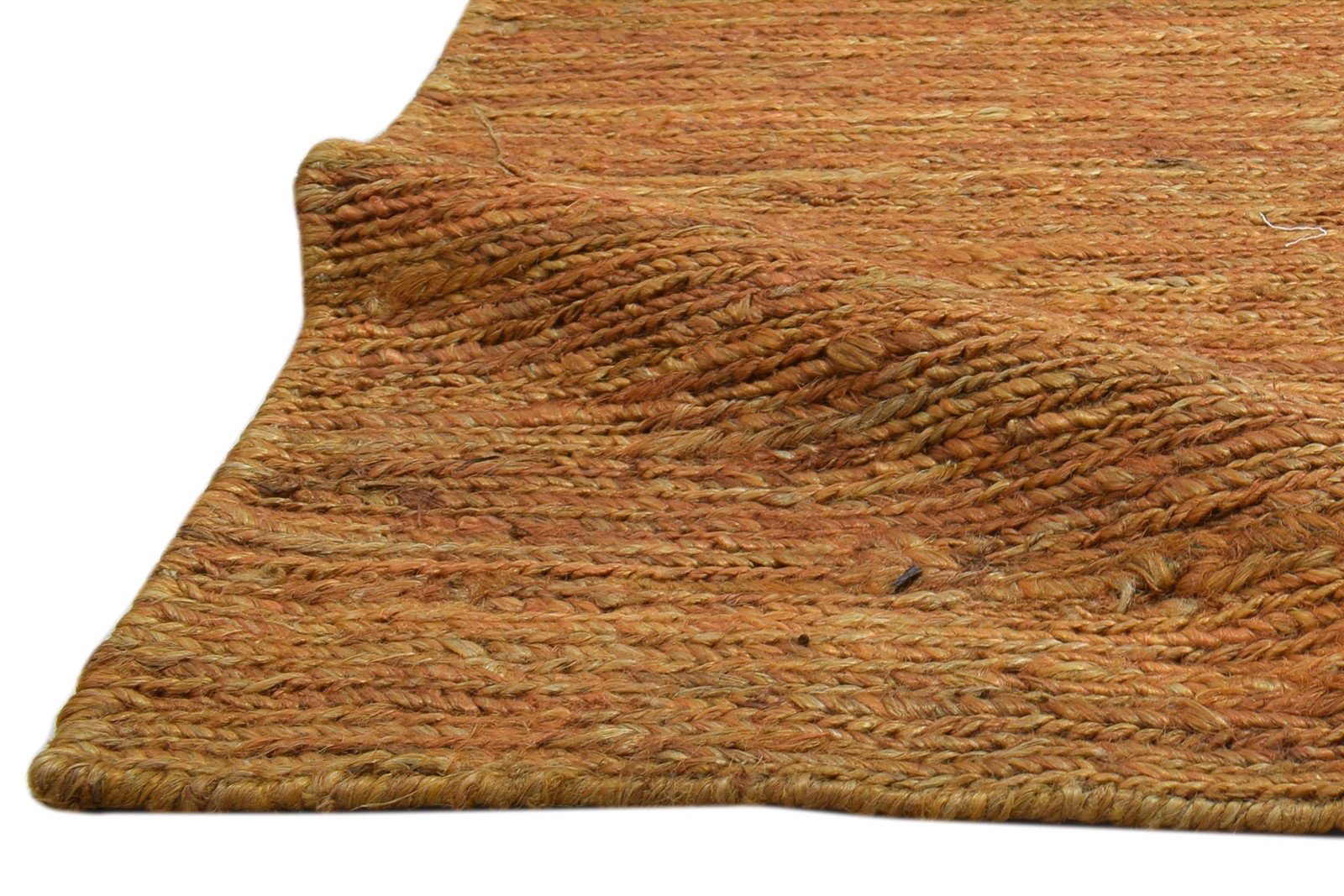 2' X 3' Rug Jute Rust Modern Hand Knotted Scandinavian Solid Small Carpet   7860703297685
