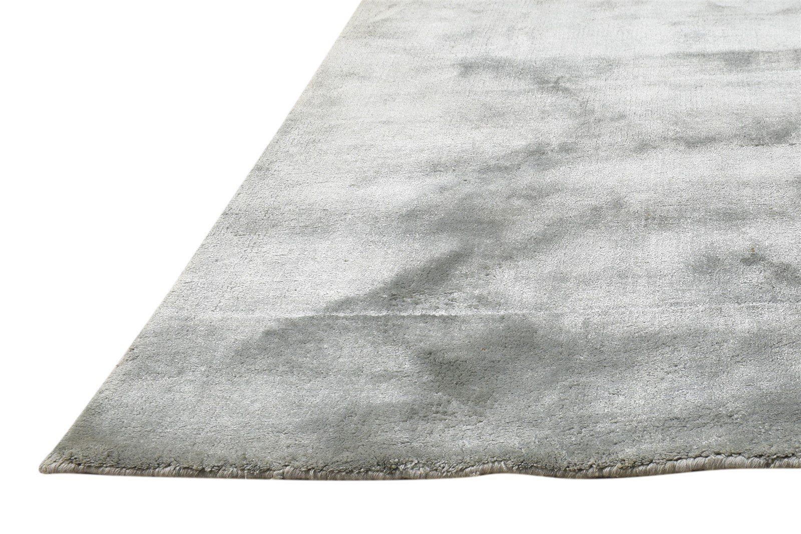 2' X 3' Rug Silk Grey Modern Hand Woven Scandinavian Solid Small Carpet   7865141821589