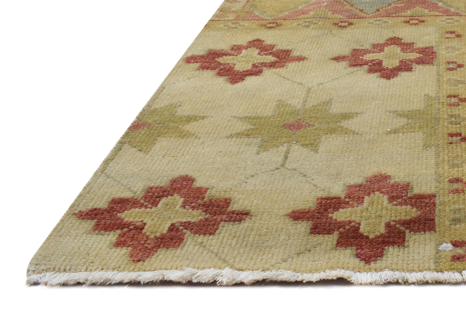 2' X 3' Rug Wool Beige Persian Hand Knotted Oushak Oriental Small Carpet   7865143885973
