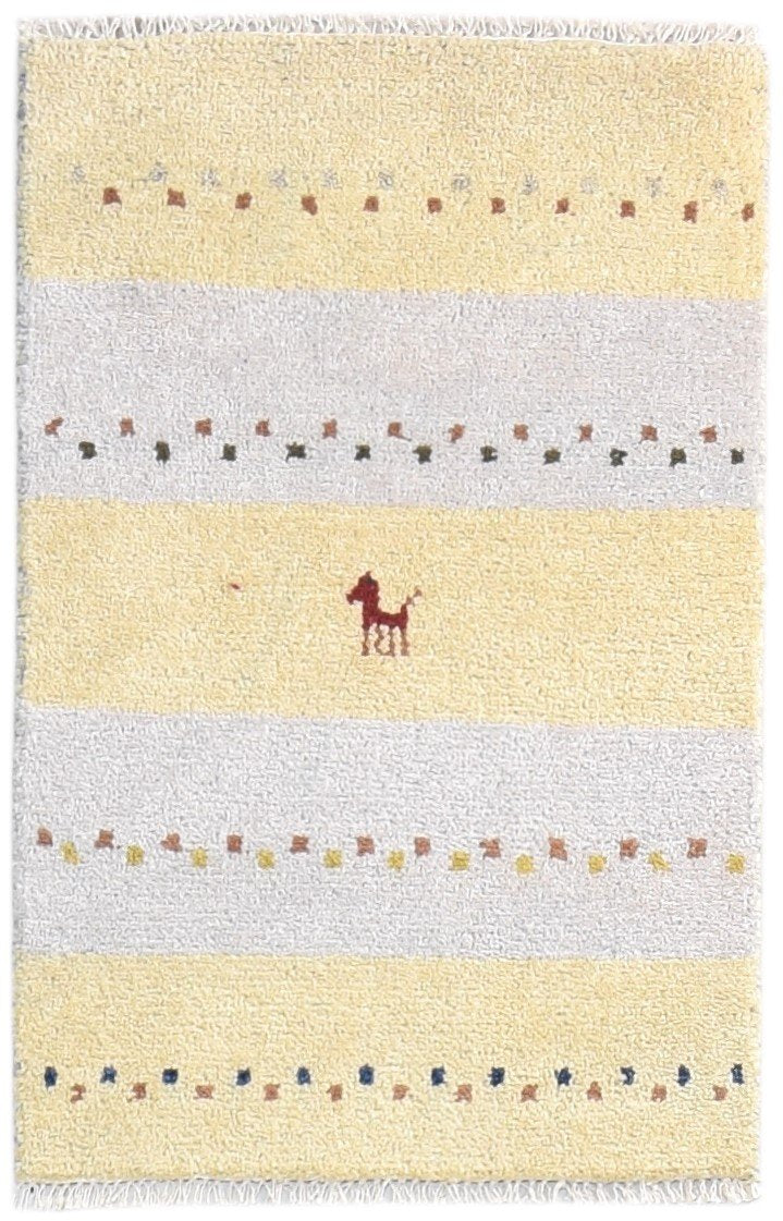2' X 3' Rug Wool Beige Southwestern Hand Knotted American Tribal Small Carpet   7865062424725