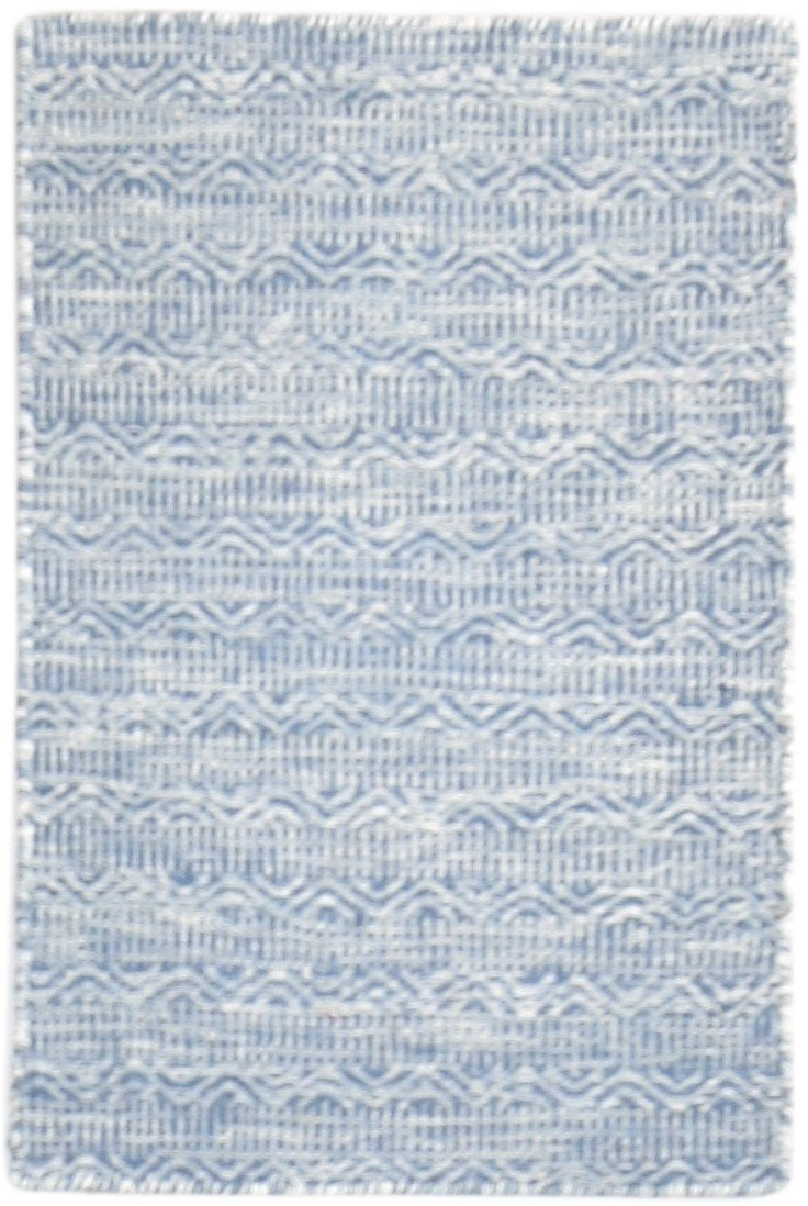2' X 3' Rug Wool Blue Modern Dhurrie Scandinavian Nordic Small Carpet   7865012551829
