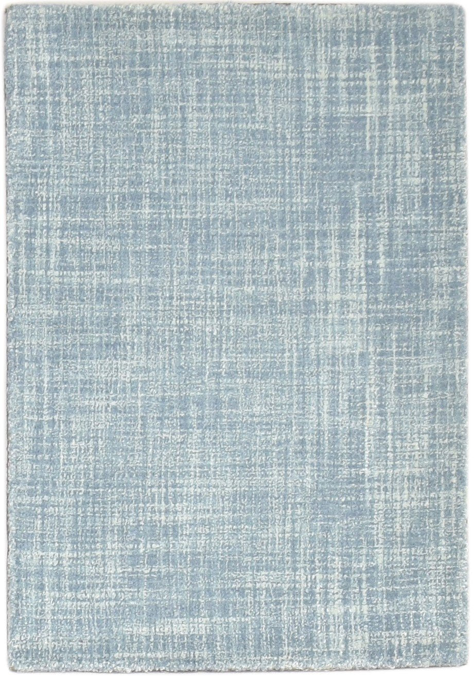 2' X 3' Rug Wool Blue Modern Hand Tufted Scandinavian Geometric Small Carpet   7864141840533