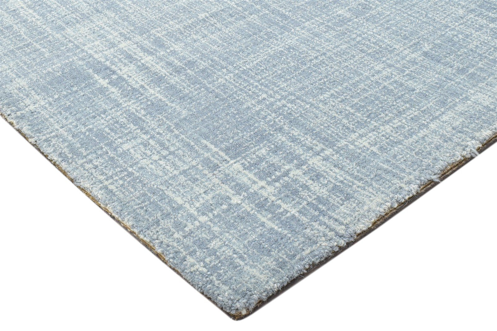2' X 3' Rug Wool Blue Modern Hand Tufted Scandinavian Geometric Small Carpet   7864141840533