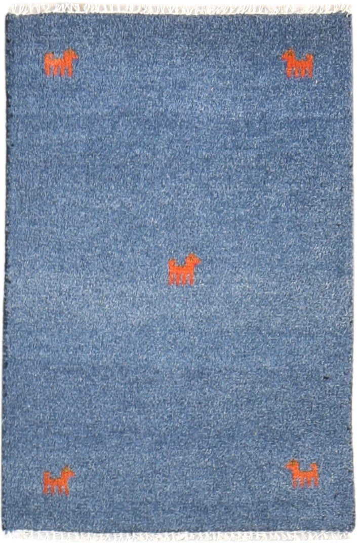 2' X 3' Rug Wool Blue Southwestern Hand Knotted American Tribal Small Carpet   7865065308309