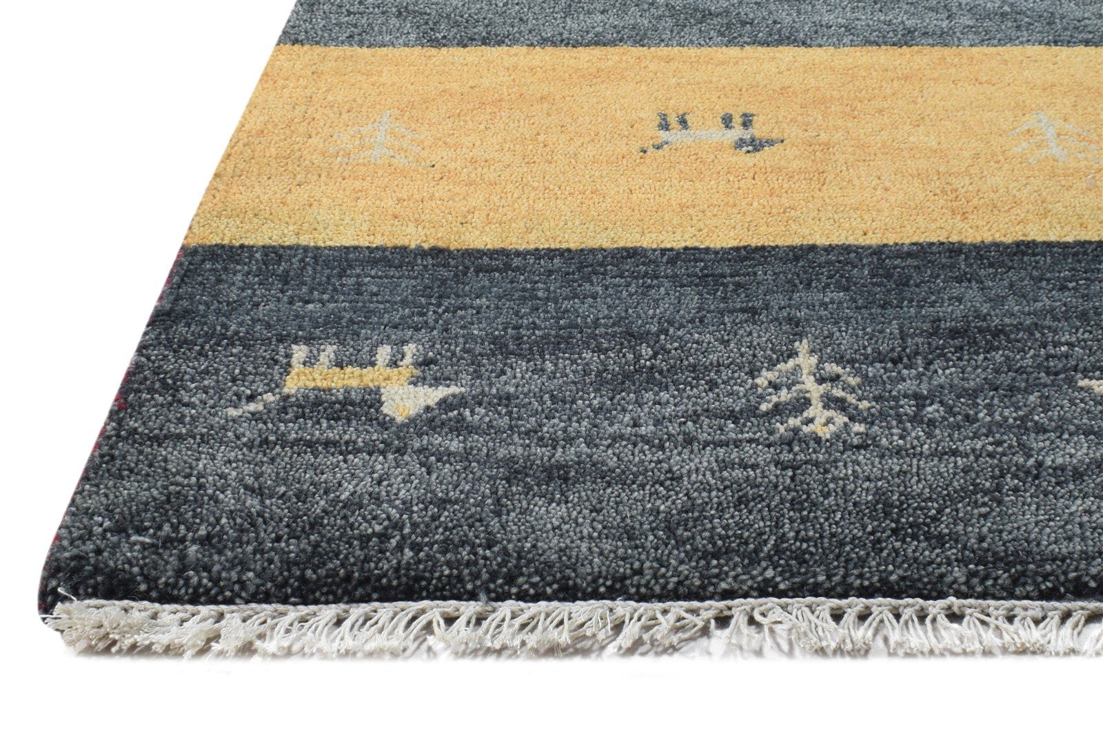 2' X 3' Rug Wool Charcoal Southwestern Hand Knotted American Tribal Small Carpet   7865062949013