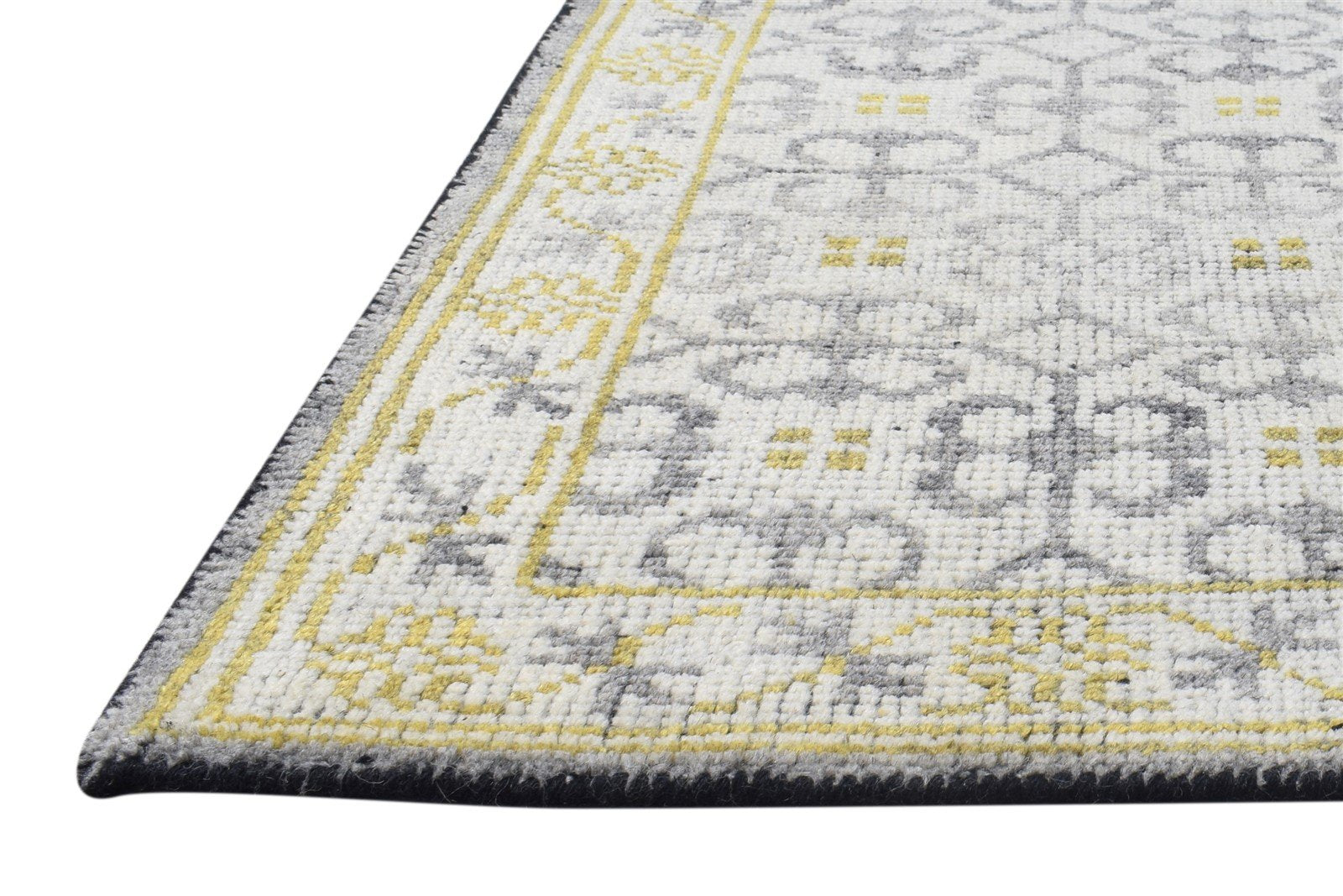 2' X 3' Rug Wool Grey Modern Hand Knotted Scandinavian Nordic Small Carpet   7865123012757