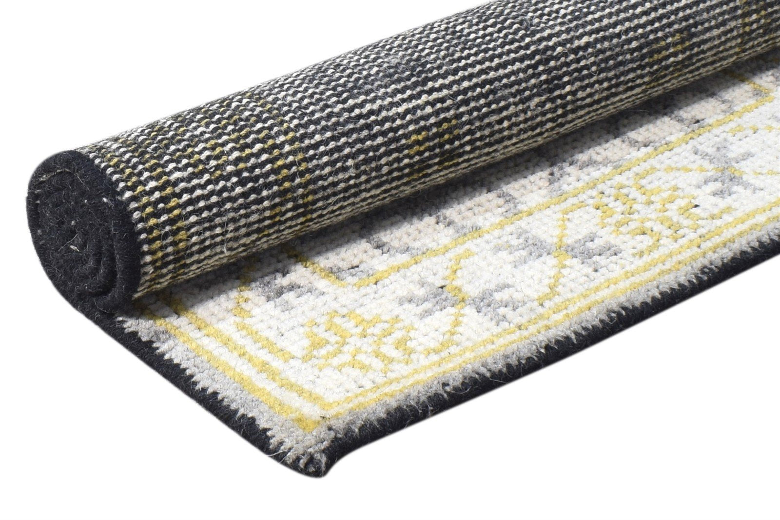 2' X 3' Rug Wool Grey Modern Hand Knotted Scandinavian Nordic Small Carpet   7865123012757