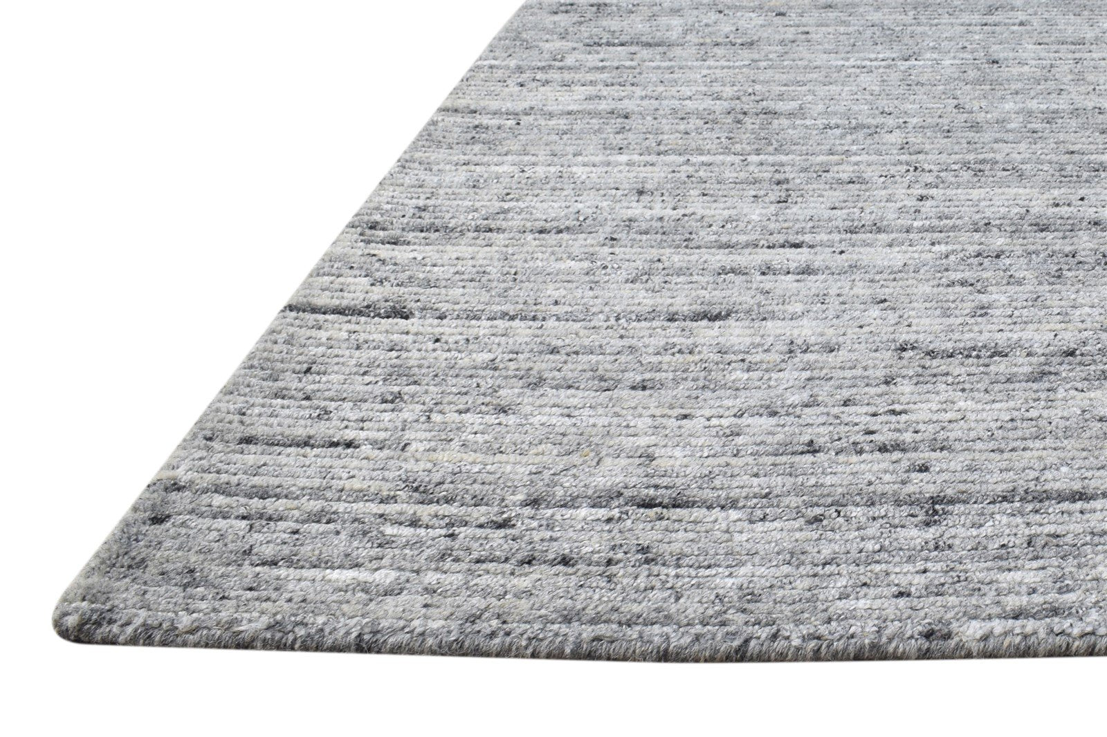 2' X 3' Rug Wool Grey Modern Handloom Scandinavian Solid Small Carpet   7865134481557