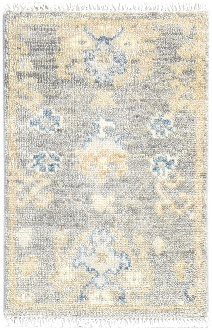 2' X 3' Rug Wool Grey Persian Hand Knotted Oushak Oriental Small Carpet   7865015402645