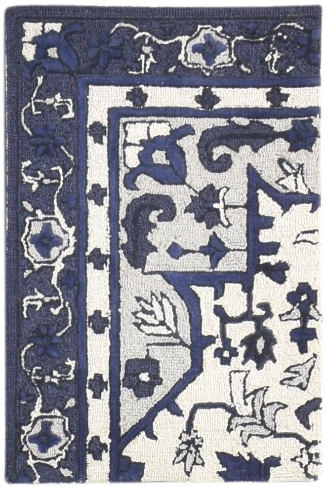 2' X 3' Rug Wool Grey Persian Hand Tufted Heriz-Indian Oriental Small Carpet   7865179832469