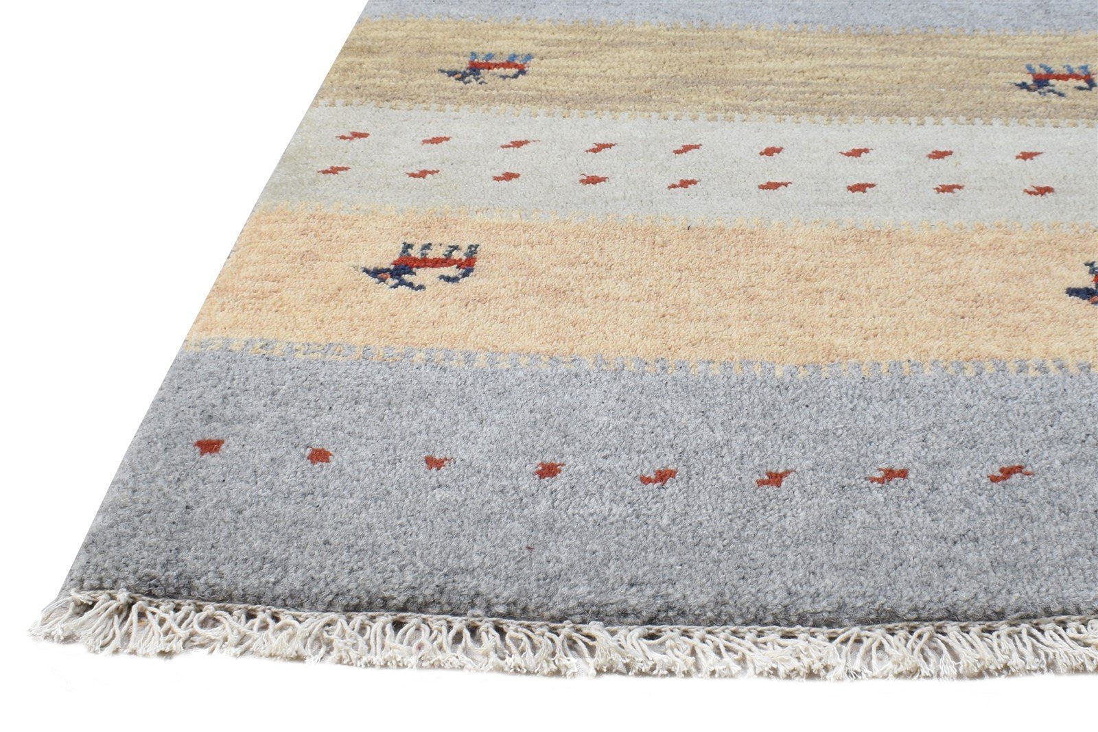 2' X 3' Rug Wool Grey Southwestern Hand Knotted American Tribal Small Carpet   7865062293653