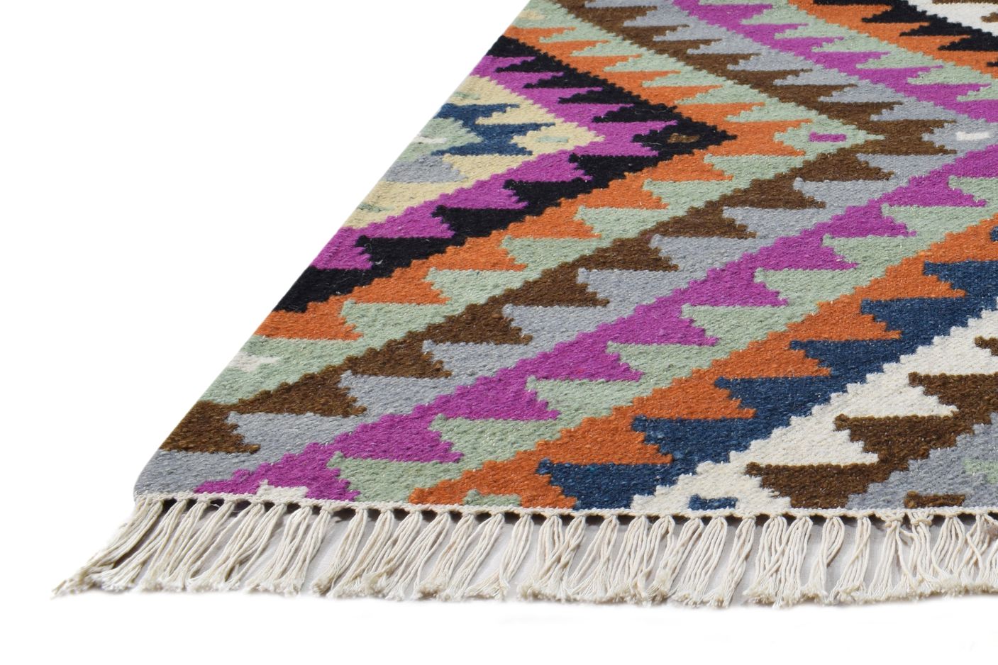 2' X 3' Rug Wool Multi Color Modern Dhurrie Bohemian Abstract Small Carpet   7865081725077