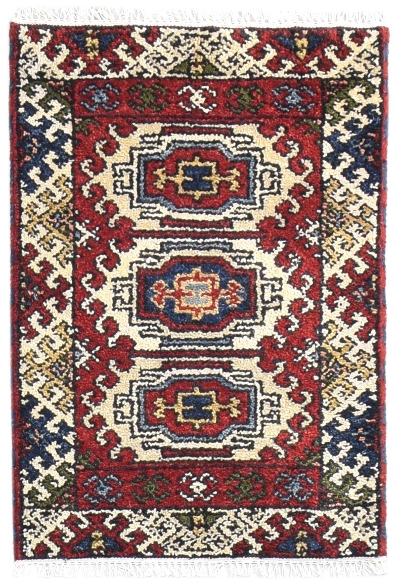 2' X 3' Rug Wool Red Persian Hand Knotted Kazak Oriental Small Carpet   7864817025173