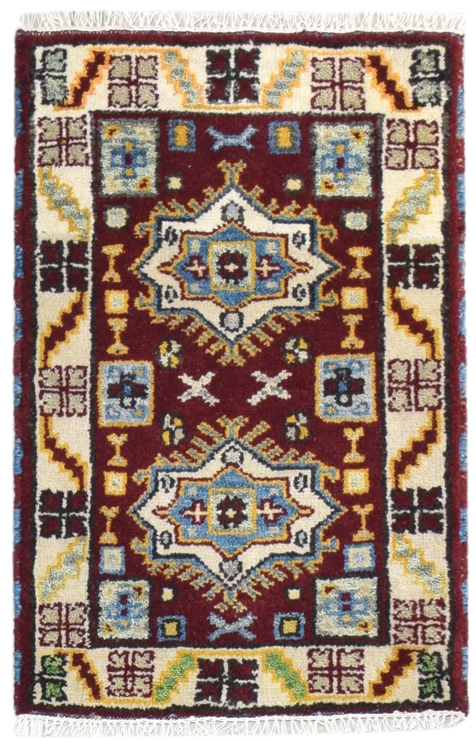 2' X 3' Rug Wool Red Persian Hand Knotted Kazak Oriental Small Carpet   7864503107733
