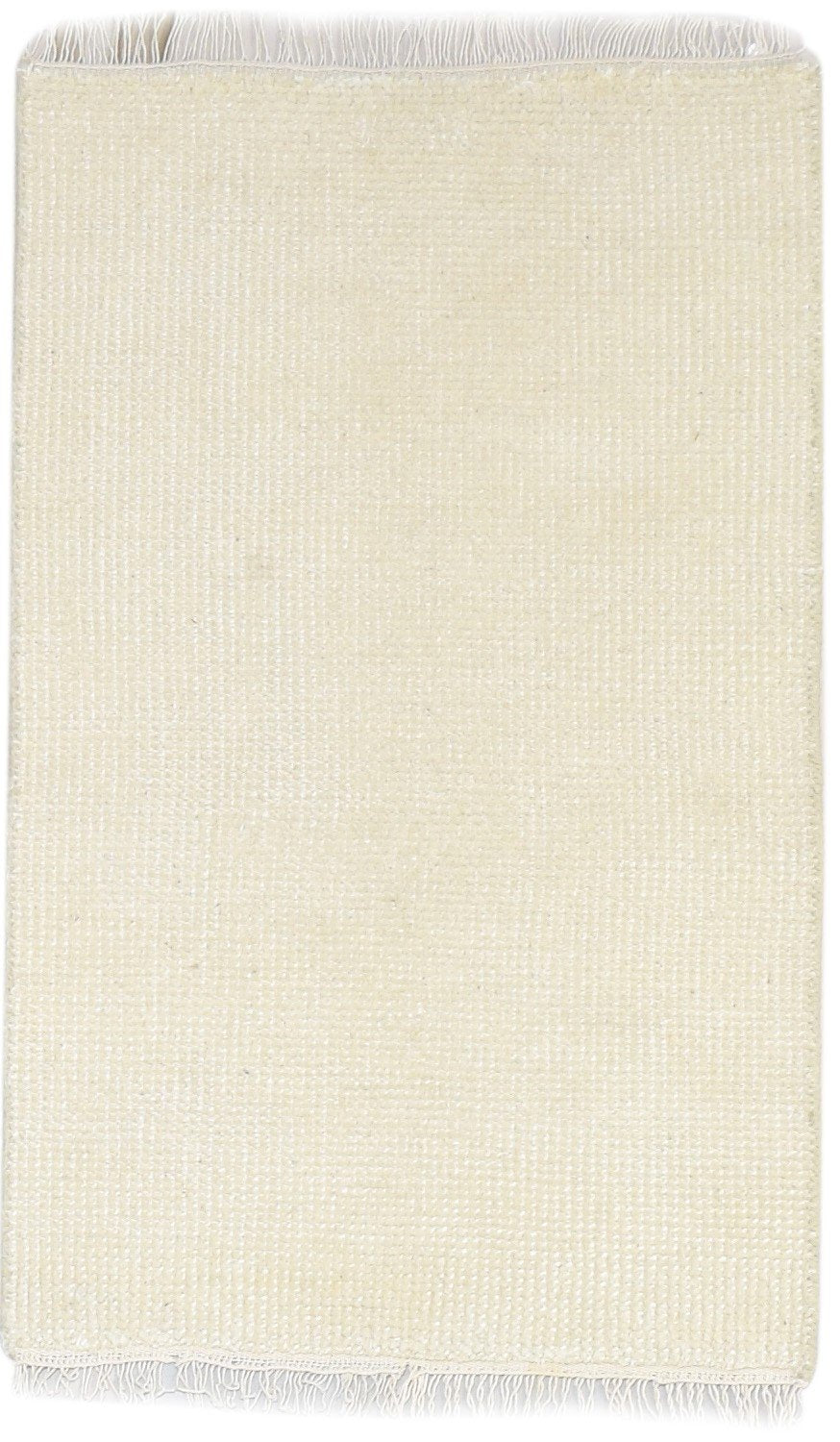 2' X 3' Rug Wool Sand Modern Hand Knotted Scandinavian Solid Small Carpet   7864313872533