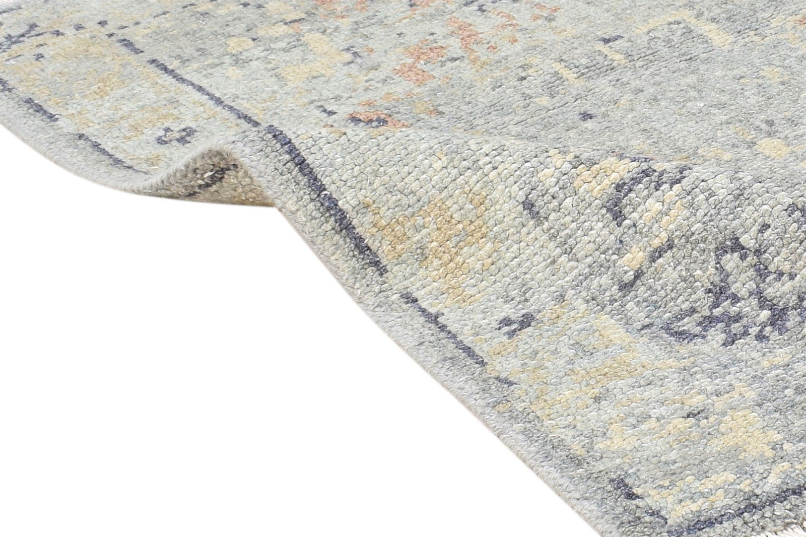 2' X 3' Rug Wool Silk Grey Modern Hand Knotted American Abstract Small Carpet   7865050890389