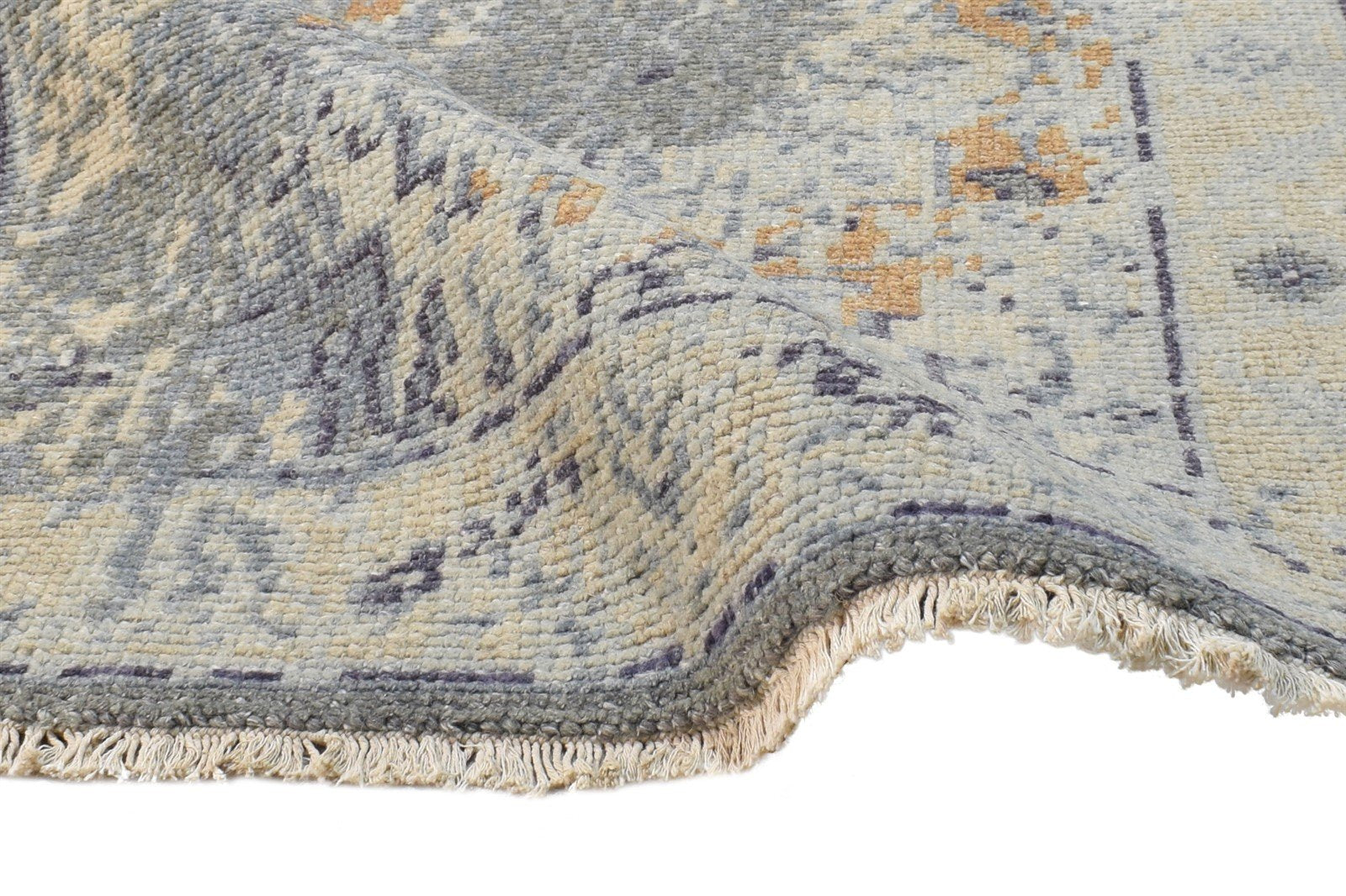 2' X 3' Rug Wool Silk Grey Modern Hand Knotted American Abstract Small Carpet   7865120981141