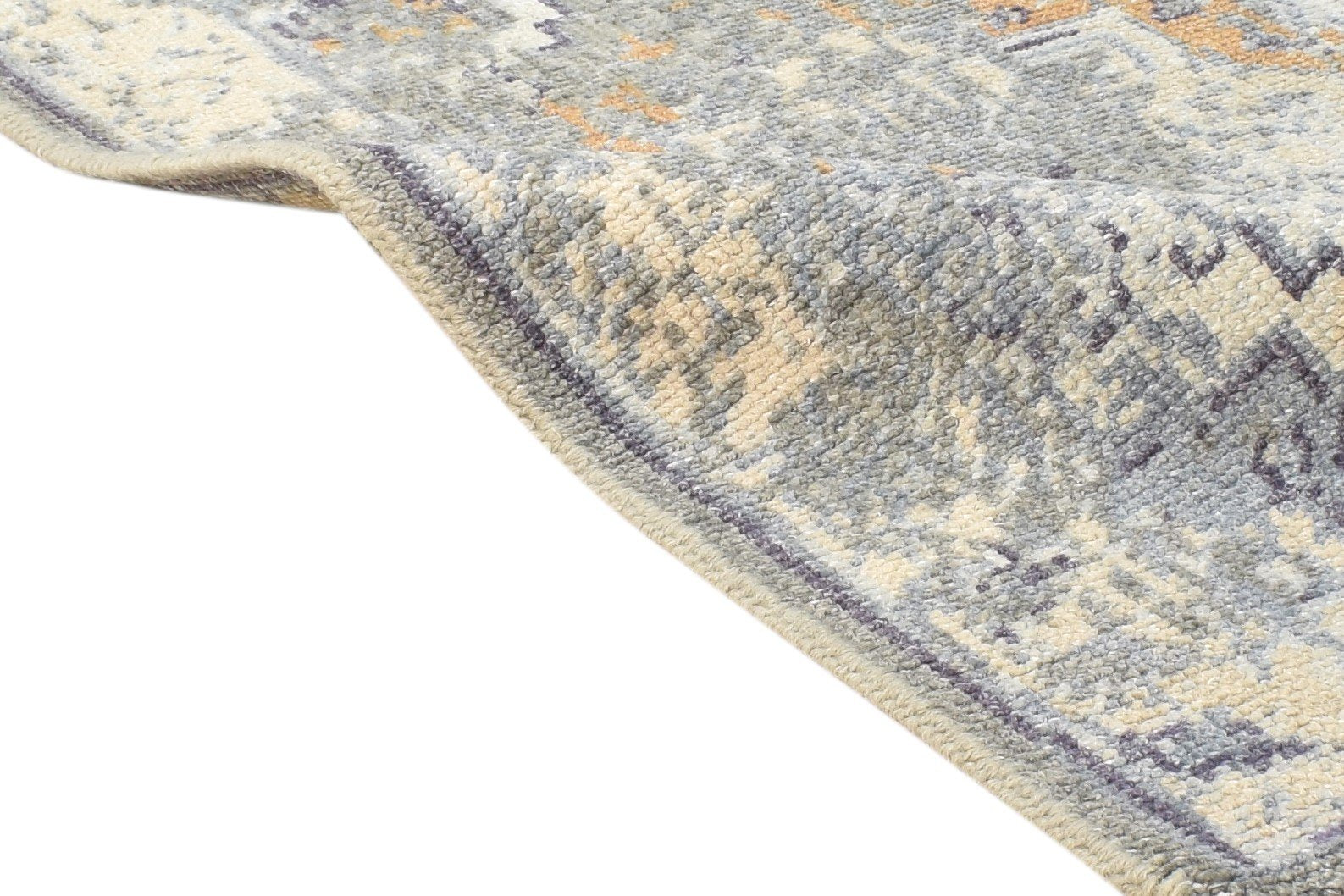 2' X 3' Rug Wool Silk Grey Modern Hand Knotted American Abstract Small Carpet   7865120981141